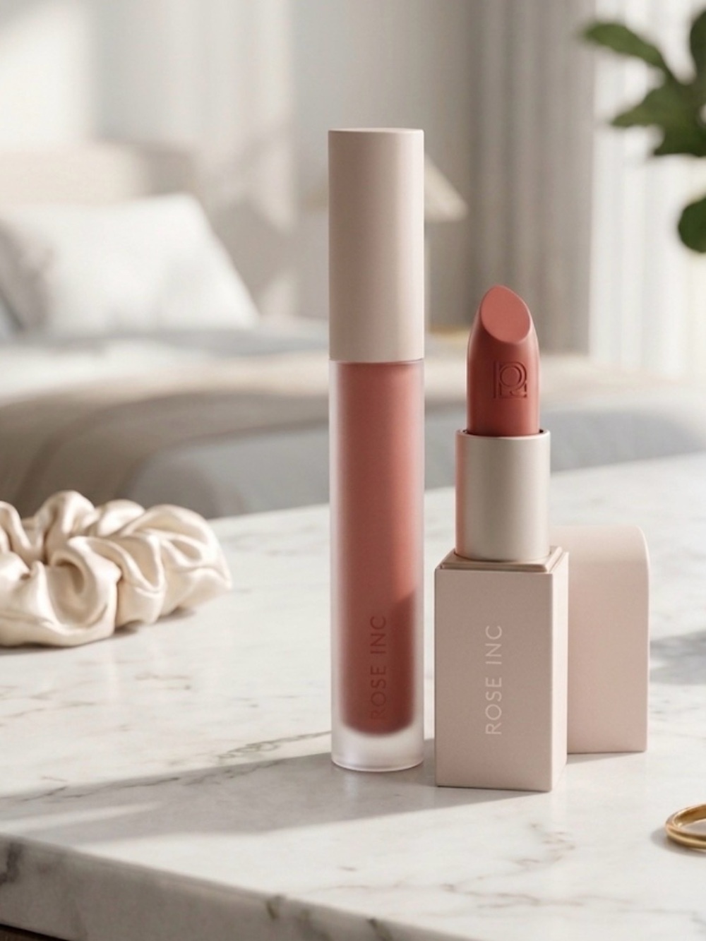Rose Inc Lip Duo: Satin Lipstick - Hypnotic shade & Lip Cream Tube